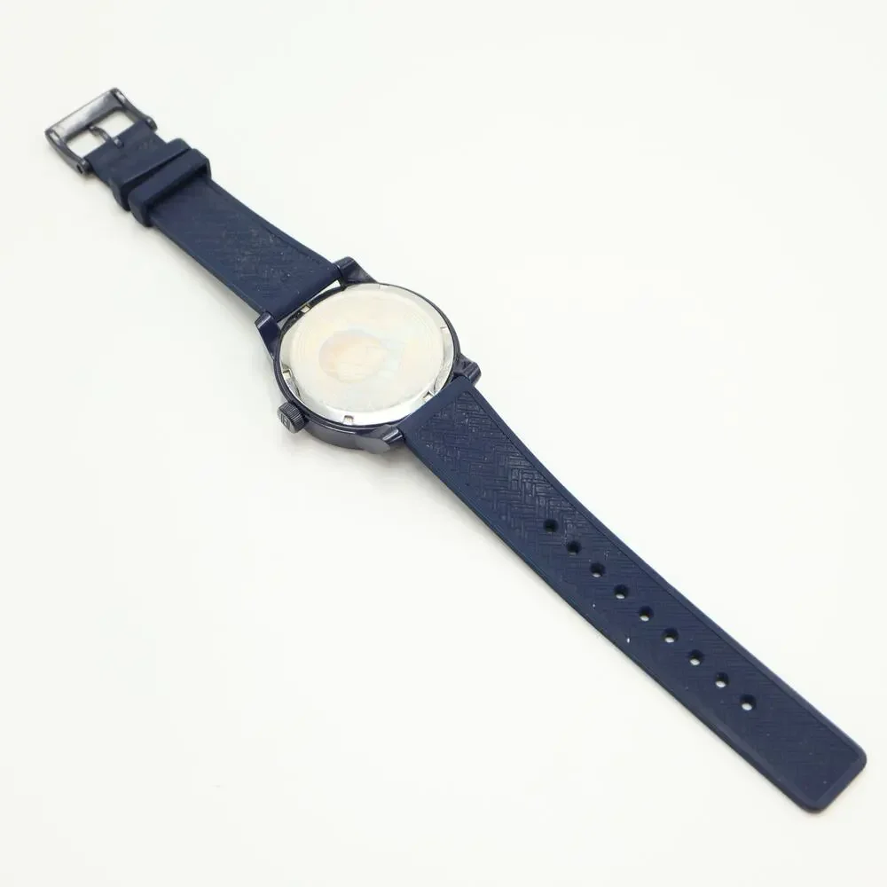 Tommy Hilfiger 'Analogue Denim' 42mm Watch Jump Hour Blue Silicone w New Battery